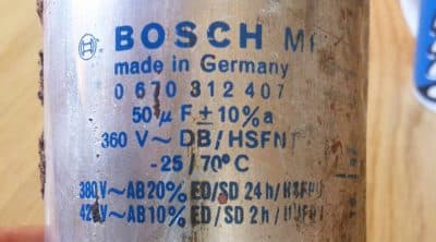 Ersatztypen für Bosch MP-Kondensatoren