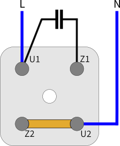 Wechselstrommotor - Drehrichtung ändern mit Wendeschalter